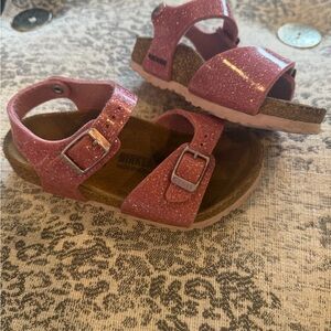 Birkenstock Kids Glittery Pink Sandals
